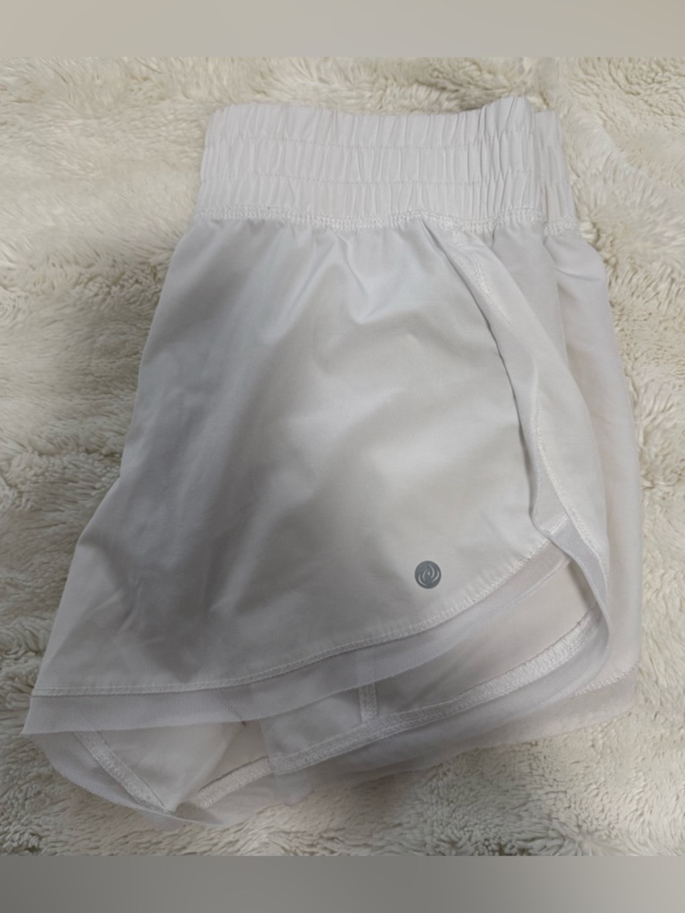Apana White Athletic Shorts with Built-In Liner